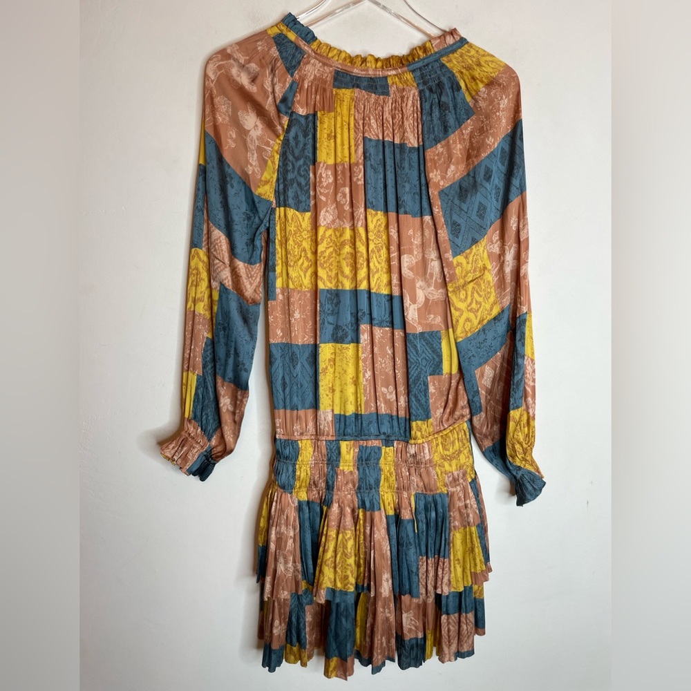 Current Air Los Angeles Pleated Long Sleeve Mini Dress S - Picture 2 of 5